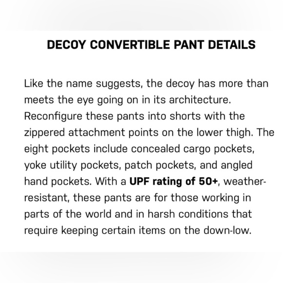 5.11 Tactical Men's Black Decoy Convertible Pants, 30/32 - Picture 4 of 11